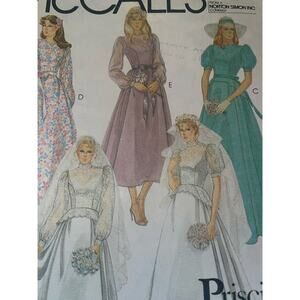 McCall's 7847 Sewing Pattern Misses Brides & Bridesmaid Gowns Size 18